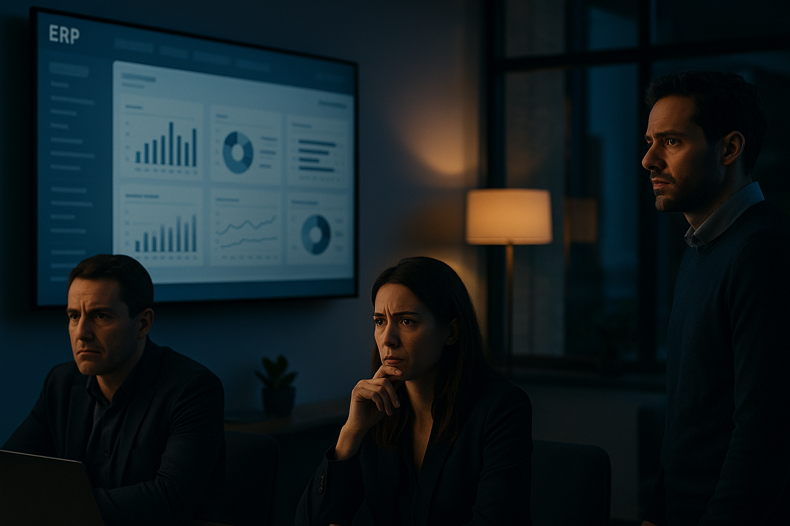 Generic ERP dashboard causing concern among employees.