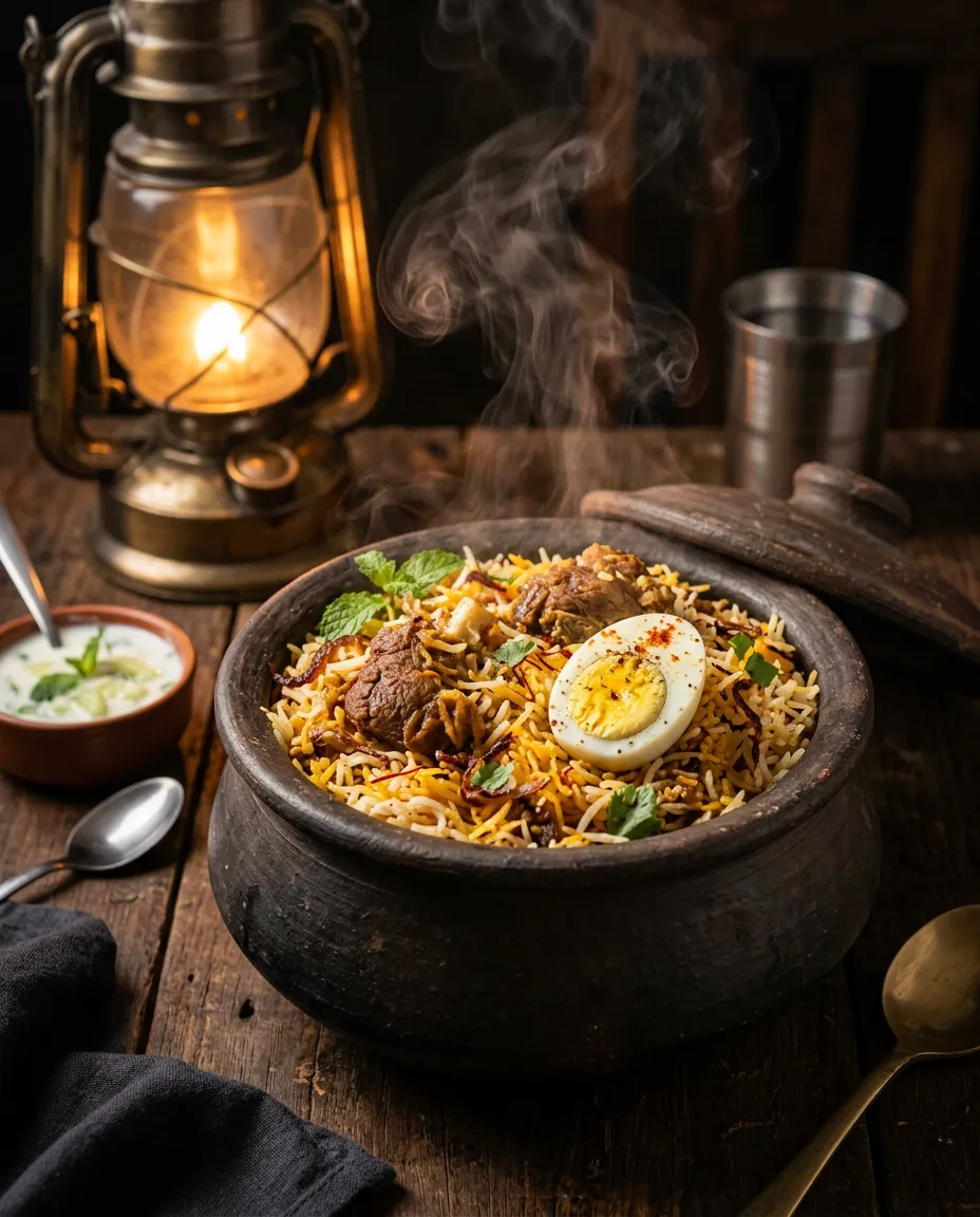 Kacchi biryani food shot made with Nabik.ai Studio