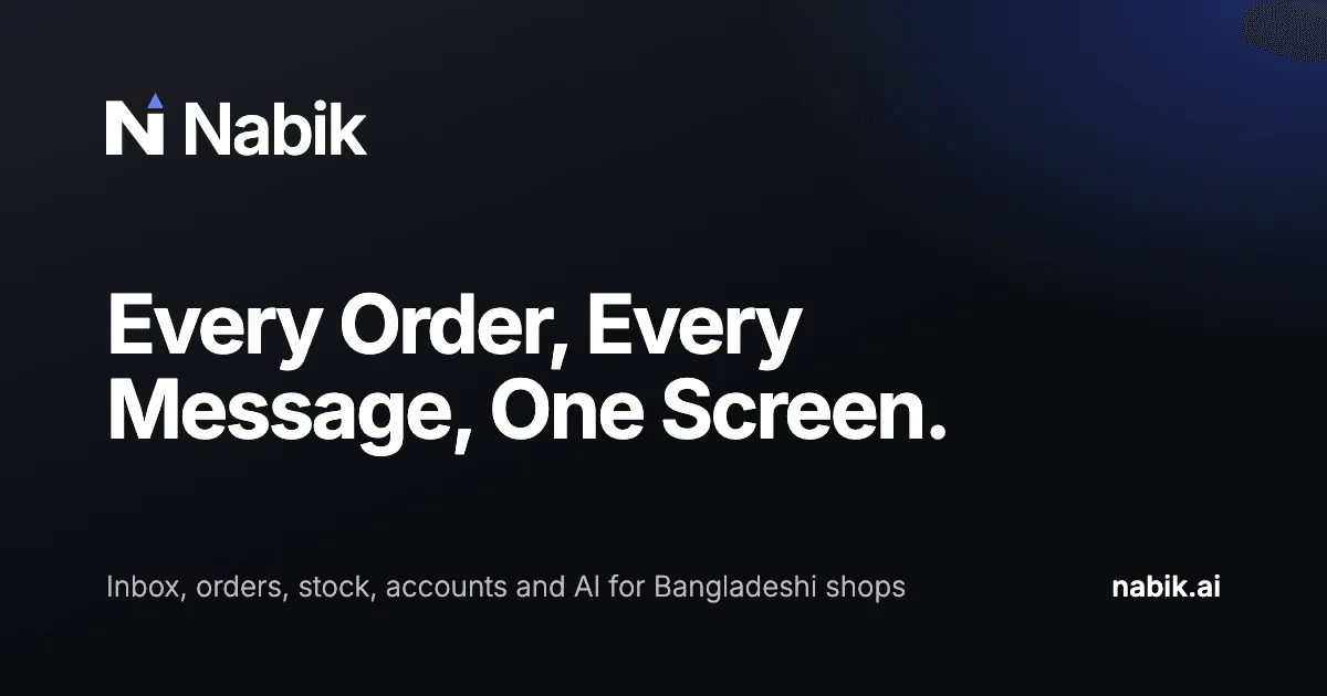 Nabik.ai — every order, every message, one screen